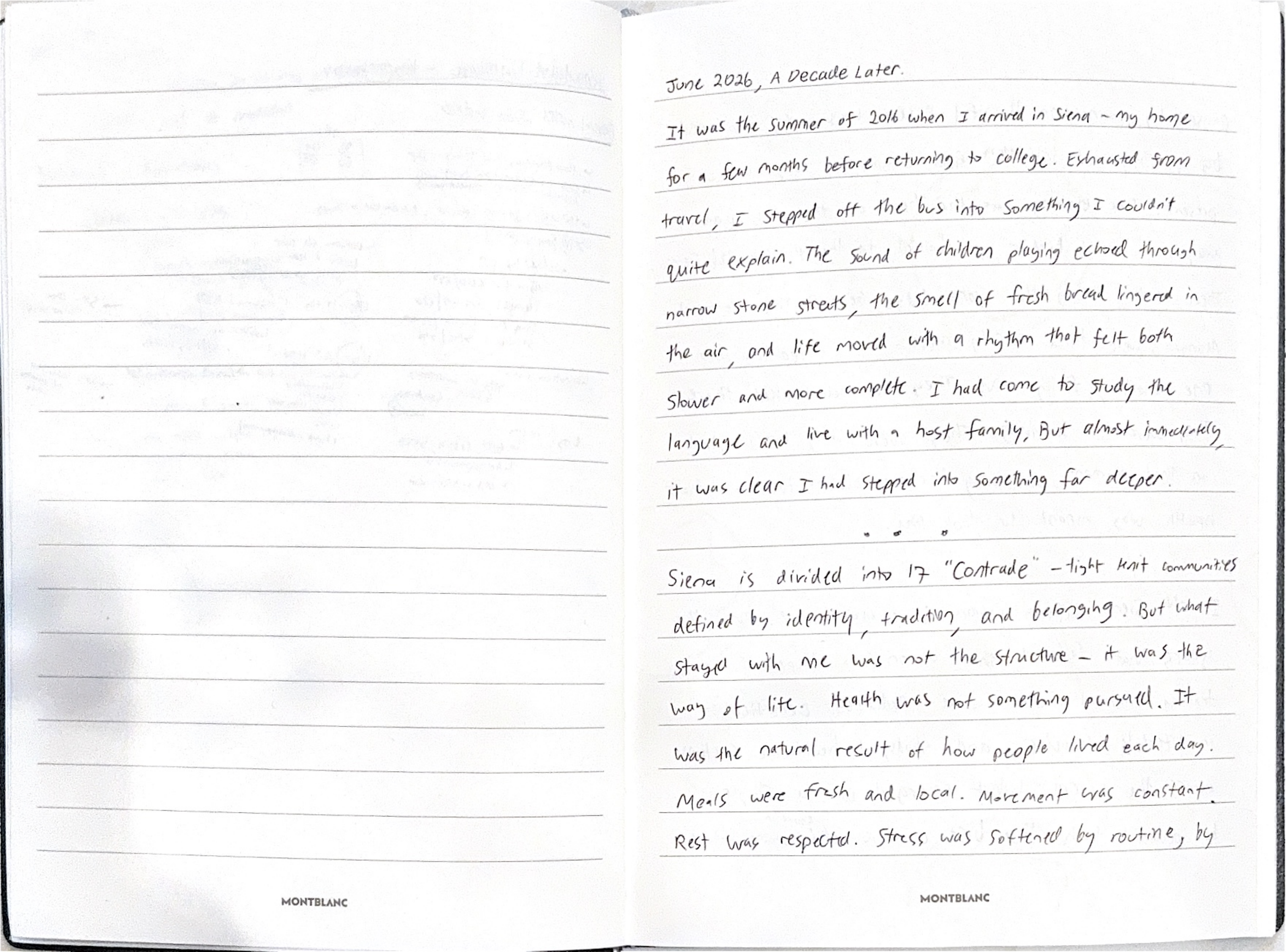 First scanned spread of the handwritten Origins journal entry.