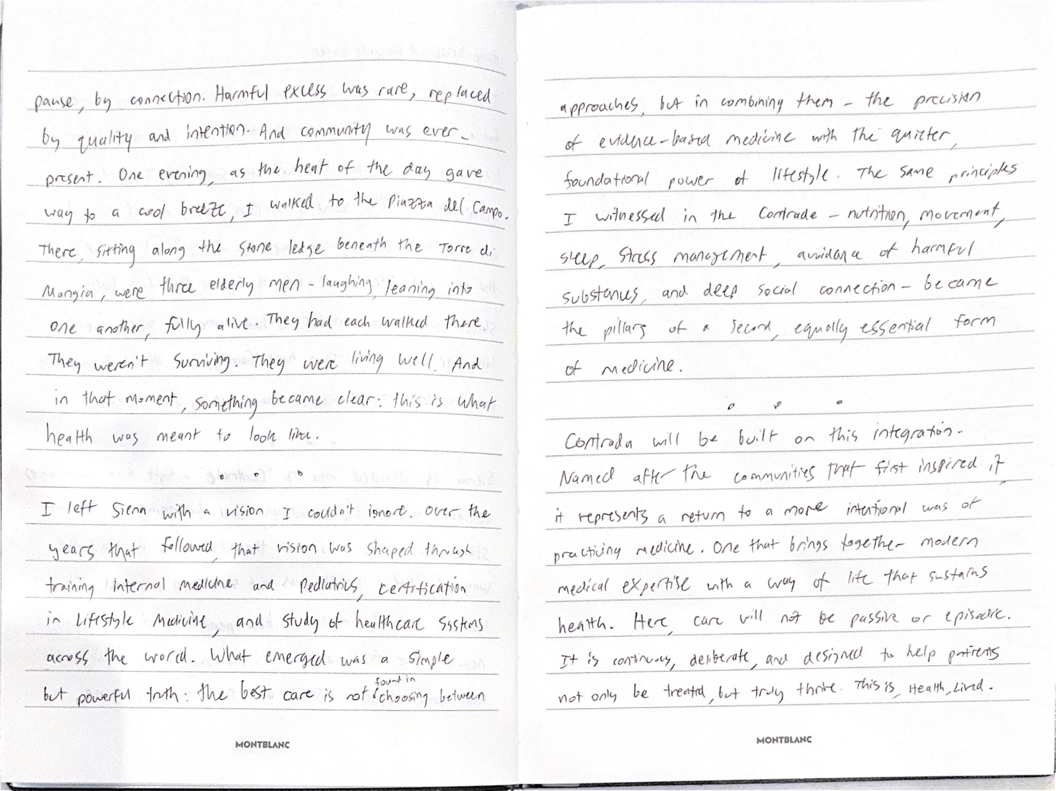 Second scanned spread of the handwritten Origins journal entry.